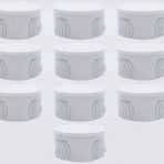 Çetinkaya 85X45MM Sıva Üstü Rakorlu Opak Plastik Buat Çp 1037 - 10 Adet