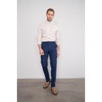 Çetinkaya Chester Polo 9352 Geniş Paça Regular Tencel Koyu Mavi Pantolon - 48