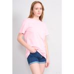 Çetinkaya Fithit 3264 Bayan Bisiklet Yaka 30/1 Penye Regular Basic T-shirt Açık Pembe