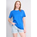 Çetinkaya Fithit 3264 Bayan Bisiklet Yaka 30/1 Penye Regular Basic T-shirt Cobalt