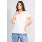 Çetinkaya Fithit 3265 Bayan V Yaka 30/1 Penye Regular Basic T-shirt Krem