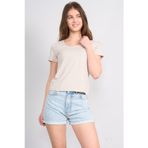Çetinkaya Fithit 8464 Bayan U Yaka Slimfit T-shirt Vizon