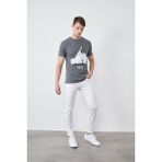 Çetinkaya Koton Erkek T-Shirt Antrasit - L