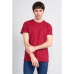 Çetinkaya Mentality 2772 Bisiklet Yaka Slimfit Basic T-Shirt Bordo - 2XL