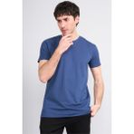 Çetinkaya Mentality 2772 Bisiklet Yaka Slimfit Basic T-Shirt Indigo - İndigo - 2XL