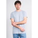 Çetinkaya Mentality 2772 V Yaka Slimfit Basic T-Shirt Düz Açık Gri - XL