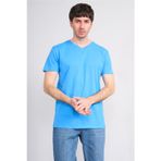 Çetinkaya Mentality 2772 V Yaka Slimfit Basic T-shirt Koyu Mavi