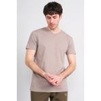 Çetinkaya Mentality 2772 V Yaka Slimfit Basic T-Shirt Koyu Vizon