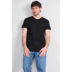 Çetinkaya Mentality 2772 V Yaka Slimfit Basic T-Shirt Siyah - XL