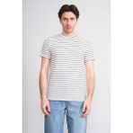 Çetinkaya Mentality 4540 Bisiklet Yaka Regular Çizgili T-Shirt Beyaz - 2XL