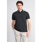 Çetinkaya Mentality 4557 Polo Yaka Regular Çizgili T-Shirt Siyah-Beyaz - Siyah - Beyaz - 3XL