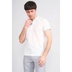 Çetinkaya Mentality 4616 Fermuarlı Polo Yaka Regular Modelli T-Shirt Beyaz - XL
