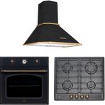 Çetintaş Evii RS 4615 - RS 1237 - WL 848 Eat Siyah 3'lü Ankastre Set