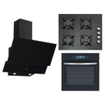 Çetintaş Premium Full Dokunmatik Siyah Cam Ankastre Set 15