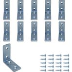 CetKing 10 Ad. L Demir Gönye Köşebent 16X35X35MM - Mobilya Dolap Eşya Duvara Sabitleme Aparatı - Raf Masa Çekmece Sandalye Kitaplık Gardırop Köşe Sabitleme Birleştirme Bağlantı Demiri