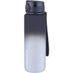 CetKing 1000ML Büyük Boy Soft Touch Çift Renk Motivasyon Tritan Su Matarası (Siyah-Beyaz)