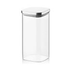 CetKing 1400ML Sızdırmaz Vakumlu Metal Kapaklı Borosilikat Cam Kavanoz – Hava Geçirmez & Dayanıklı Gıda Saklama Kabı (10CM x 21CM)