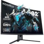 CetKing 31.5 Inç Bilgisayar Monitörü Qhd 1440P Ultrageniş Oyun Monitörü 170Hz Va 1500R Monitör, Ultra Ince, HDMI X2 /dp, Vesa Uyumlu, Eğim Ayarı, Göz Koruma