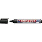 CetKing 363 Beyaz Yazı Tahtası Kalemi - Siyah - 1 Kalem - 1-5 mm Kesik Uçlu - Yeniden Doldurulabilir