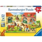 CetKing 51786 Ahırda Çocuk Puzzle, 212 Parça