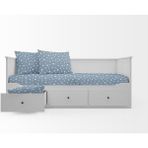 CetKing 60X120 Lastikli Ranforce Bebek Çarşaf Takımı-Mavi Yıldızlı (Mavi / 60 Cm)