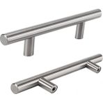 CetKing Adet Pürüzsüz 128 mm Inox Metal Dolap Dolabı Mobilya Mutfak Çekmece Kapak Kulbu Kulpu Kulpları
