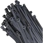 CetKing Adet Siyah Elektrik Kablosu Kablo Bağı Klips Plastik Kelepçe Cırt Cırt Kelepçe 37 Cm-3.6 mm (100)
