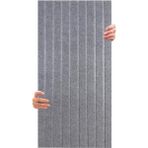 CetKing Akustik ve Dekoratif Lambiri Desenli Keçe Panel 45X90 cm / 2 Adet / 0,81 M² Gri