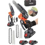 CetKing Alman 148 Vf 10 AH%100 Kömürsüz Motor Akülü Dal Kesme Budama Testere Bıçkı Makinesi 15 cm Turuncu