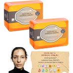 CetKing Asit & Zerdeçal Sabunu 2 Adet x 140 gr Leke ve Sivilce Karşıtı Kojic Acid - Kolajen - Aha Bha - C Vitamini - Hyaluronic Acid - Shea Butter Yağı Içerikli Aydınlatıcı Sabun