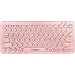 CetKing B380 Bluetooth Bağlantılı Ince Ergonomik Tasarım IPad Ile Uyumlu Taşınabiilir Telefon Tablet Için Türkçe Q Bluetooth Bağlantılı Klavye (Pembe)