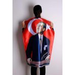 CetKing Bayrak Atatürk Baskılı Türk Bayrağı 70X105 cm Raşel Kumaş Dijital Baskı