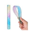 CetKing Cetvel 30 cm Silikonlu Gökkuşağı 1 Adet Flexible Silikonlu Cetvel Büro Okul Sınıf