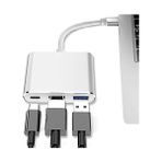 CetKing CF01 Macbook Uyumlu 4K Full Hd 1080P Type C To 3 Portlu HDMI - USB 3.0 - Pd Çevirici Hub Adaptör