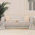 CetKing Concept Softmicro Boho Etnik Desenli Mikrofiber Koltuk Örtüsü ve Şalı, Kaymaz Turkuaz 180X300 cm