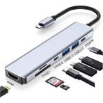 CetKing Daytona Aırsky HC-13C Macbook Uyumlu Type-C To 2* USB 3.0 Sd Tf 4K Hd 1080P HDMI Pd Kart Okuyucu Çevirici Hub Adaptör