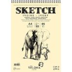 CetKing Dyck Skecth Çizim Blok A4 85GR Üstten Spiralli Defter