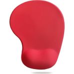 CetKing - Elips Bilek Destekli Mouse Pad | Konforlu, Kaymaz Taban, Ergonomik, Yumuşak, Ev,ofis (Kırmızı) - Altın