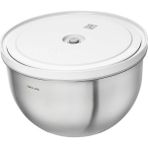 CetKing Fresh & Save Bowls Vakumlu Saklama Kabı, L, 24 Santimetre, Paslanmaz Çelik, Metalik Gri