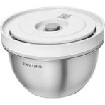 CetKing Fresh & Save Bowls Vakumlu Saklama Kabı, S, 12 Santimetre, Paslanmaz Çelik, Metalik Gri