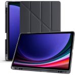 CetKing Galaxy Tab S10 Plus X820 12.4 Inç Uyumlu Tablet Kılıfı – Kalemlikli, Katlanabilir Smart Cover, Stand Özellikli, Darbe Emici Arka Koruma, Ince ve Hafif Tasarım (Siyah)