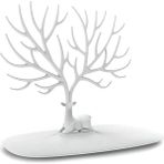 CetKing Geyik Tasarımlı Takı Standı, Yüzük, Küpe, Kolye Askılığı, Şık Mücevher Organizer, Estetik ve Dayanıklı Tasarım (Beyaz)