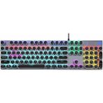 CetKing GK400Y Rgb Gaming Oyuncu Klavyesi Brown Kahverengi Switch Tam Boy Ingilizce Q