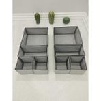 CetKing Gri Çekmece Içi Düzenleyici Organizer Set - Çok Amaçlı Dolap Içi Kutu Seti