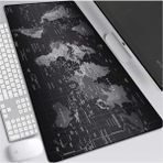 CetKing Haritalı 90X40 cm Mouse Pad, Dünya Desenli Mouse Pad - Altın