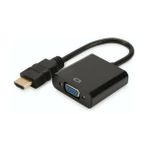 CetKing HDMI To VGA Kablo Çevirici Dönüştürücü Görüntü Siyah