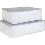 CetKing Home Textile 2'li Gri Renk Stuff & Things Baza Altı Hurç Set