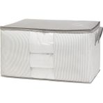 CetKing Home Textile Mega Boy Pvc Pencereli Gri Çizgili Stuff & Things Hurç 75 x 40 x 40 cm