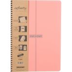 CetKing Infinity Pastel Serisi, A4, 6 Konulu (3 Kareli, 3 Çizgili) 180 Yaprak Pp Kapaklı Spiralli Defter, Pembe