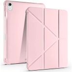 CetKing iPad 11. Nesil Ile Uyumlu A16 2025 11 Inç Kalem Bölmeli Standlı Tri Folding Tablet Kılıfı Rose Gold